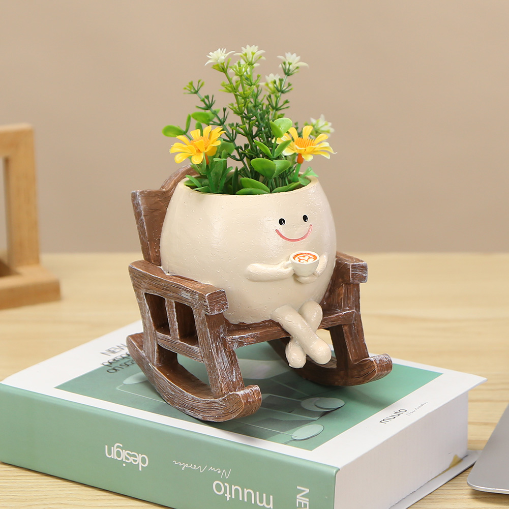 أصيص نباتات عصارية بتصميم كرسي - مراجعة Echeveria Succulent وسعره